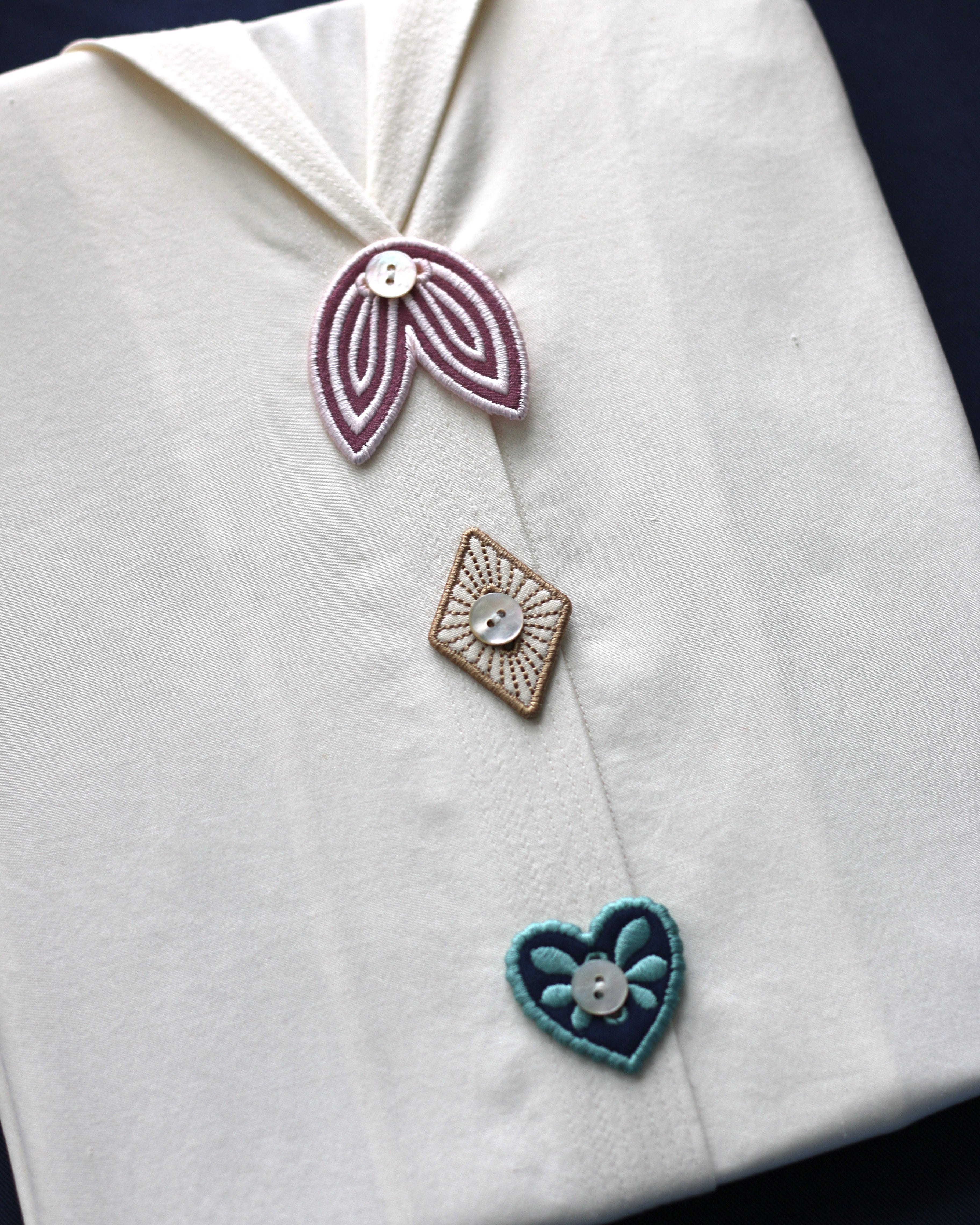 Petal, Diamond, & Heart Button Accessory Set