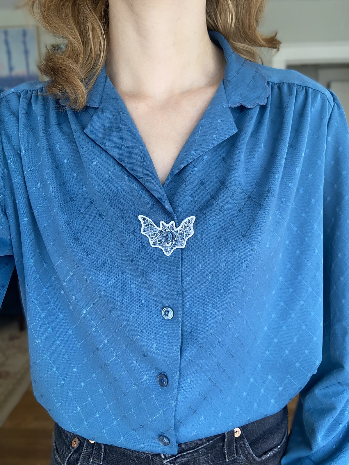 Tulle Bat, 1/2" Button Accessory